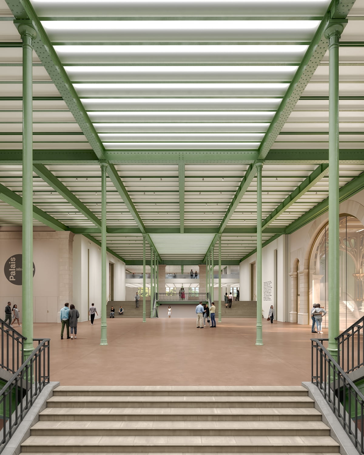 한글지원 해와 토토사이트 팔레 중앙홀 3D 투영도. / © Chatillon Architectes pour le Grand Palais Rmn, 2024.