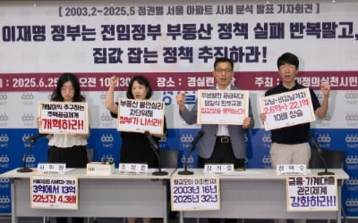 경실련 "진보 정권 집값 상승폭 13배 많아, 李대통령 정책 내놔야" [HK영상]