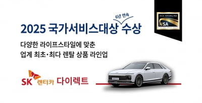 SK렌터카, 국가서비스대상 렌터카 부문 6년 연속 수상