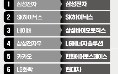 시총 톱10 지각변동…IT·배터리 지고 방산·바이오 뜨고