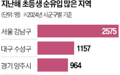 학군지 쏠림 가속…초등생 강남전학 최다