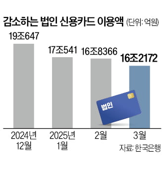 허리띠 졸라맨 기업들…법인카드 사용은 석달 연속 줄었다
