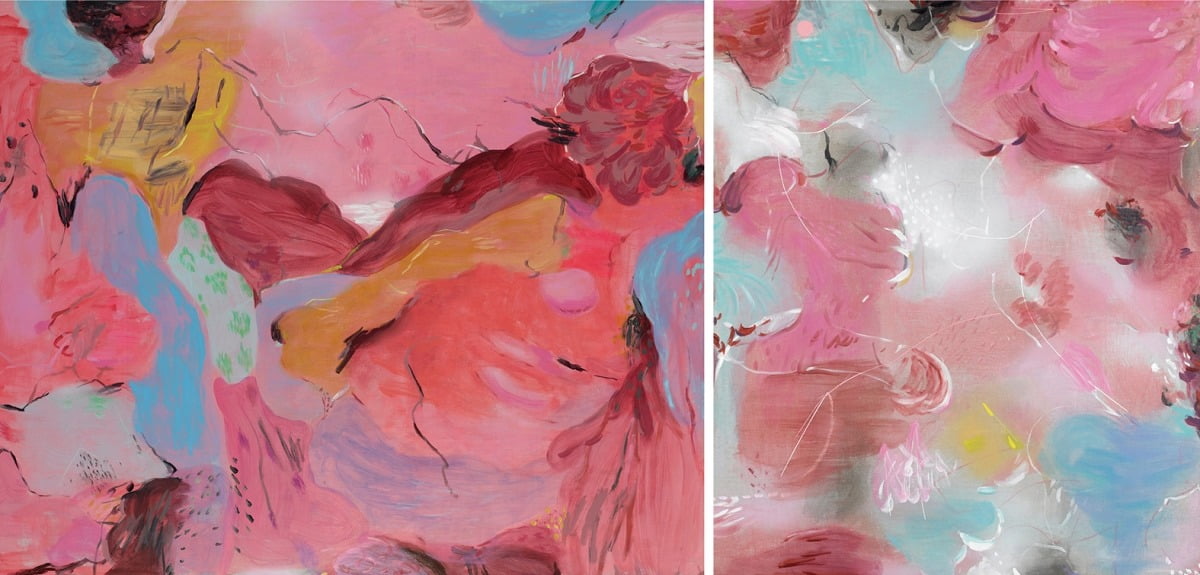 좌측부터 | 저우 리, <一花一世界: 躺着的花朵(The world in a flower: A flower lying low)>, 2025년 © the artist, 저우 리, <一花一世界: 蜕变之二(The world in a flower: Metamorphosis No. 2)>, 2025년 © the artist