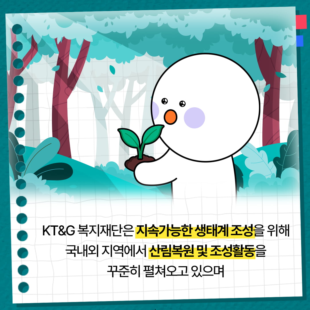 [카드뉴스] KT&G 복지재단, '2025 아름드리 생태복원 봉사활동' 진행