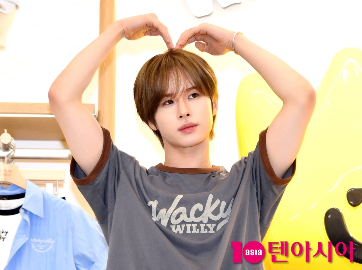 TWS Member Kyungmin Attends Wacky WiLLy Flagship Store Opening in Seoul
