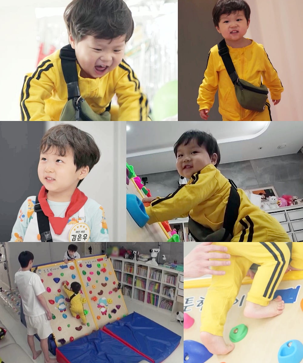 KBS2's 'The Return of Superman': Kim Jun-ho's Son Jeong-woo Shows Off His 'Spider Jeong-woo' Climbing Skills