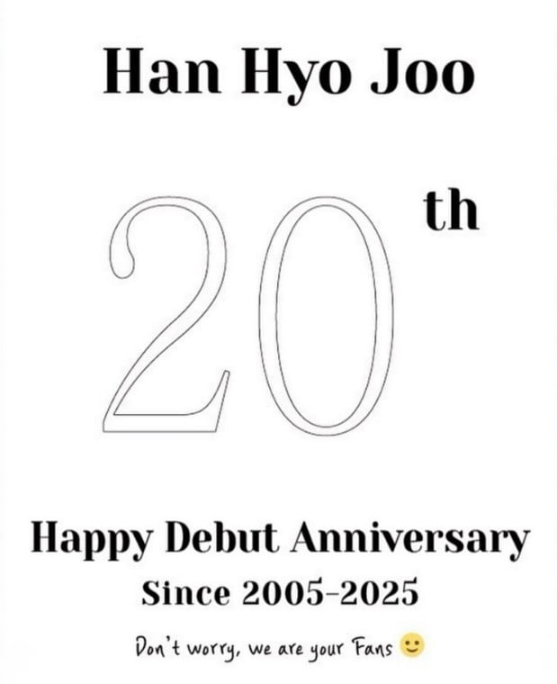 ハン・ヒョジュ、デビュー20周年を迎えて感謝のメッセージをファンに伝える