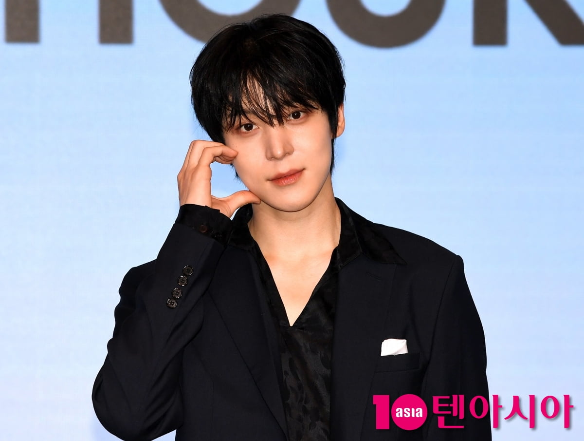 ATEEZ's Yunho Attends Press Conference for Mini Album 'GOLDEN HOUR: Part.3'