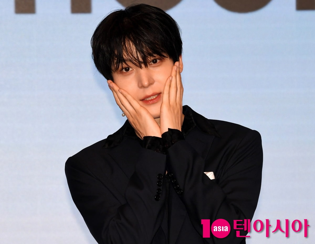 ATEEZ's Yunho Attends Press Conference for Mini Album 'GOLDEN HOUR: Part.3'