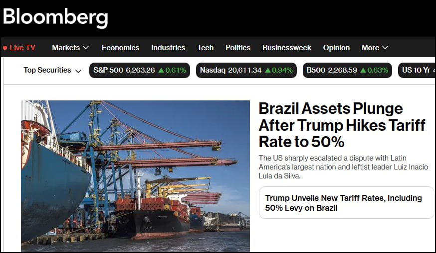 브라질 10%→50%, 트럼프 폭주 지속…"7월 말 폭락 많다" [김현석의 월스트리트나우]