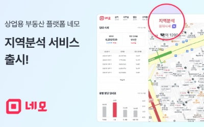 상업용 부동산 플랫폼 네모, 지역분석 서비스 출시