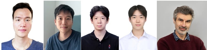 (왼쪽부터) 안성진 KAIST 안성진 교수, 윤재식 박사과정생, 조현서 석사과정생, 백두진 석사과정생, 요슈아 벤지오 몬트리올 대학교 교수./사진=KAIST 제공