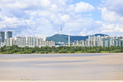 [포토] 화창한 하늘, 흙탕물로 변한 한강