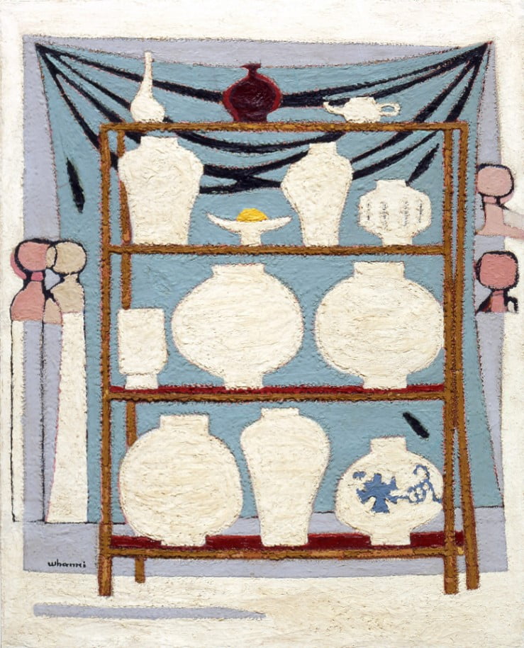 김환기, 항아리, 1956, 캔버스에 유채, 100×81cm. / ⓒ 환기재단·환기미술관