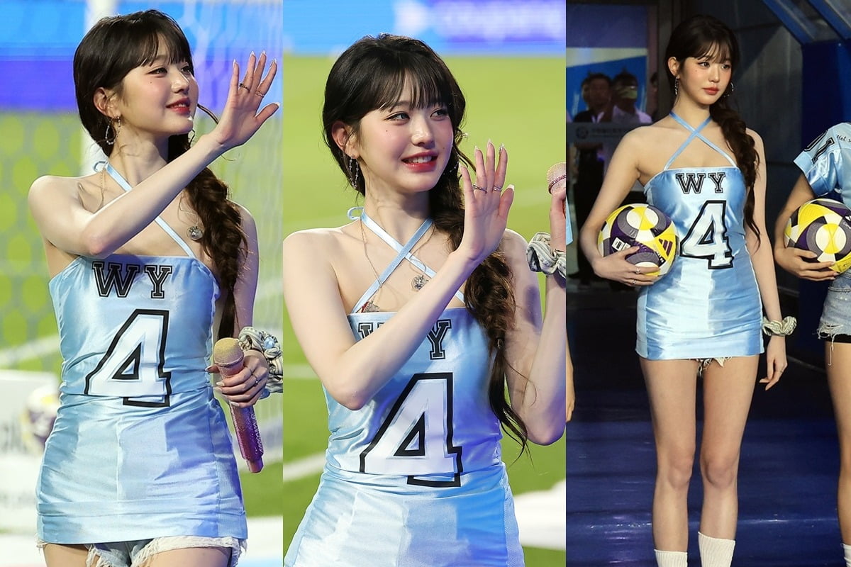 장원영 시축 의상