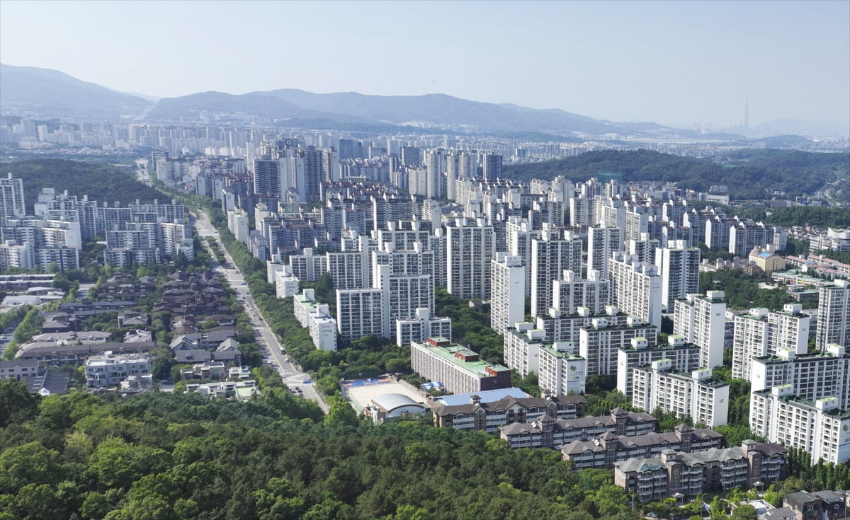 수도권 1기 신도시 재건축과 관련해 관심을 끌고 있는 경기 성남시 분당구 시범 아파트 일대 전경. 한경DB