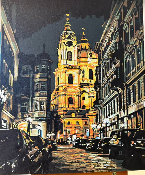 Singer and Actress Kim Sejeong Showcases Her Artistic Talent with Stunning Cityscape Painting
