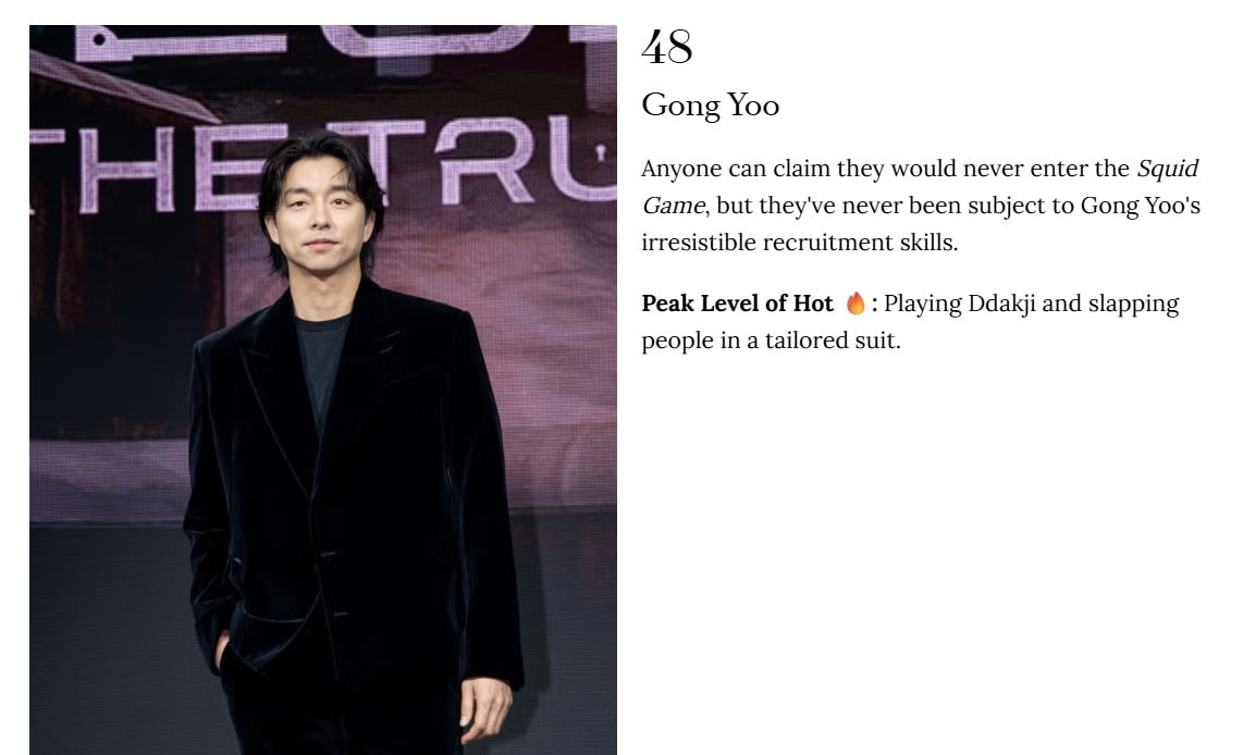 Gong Yoo Shines Globally: Named Among 'The 50 Hottest Men of All Time' by Harper's Bazaar