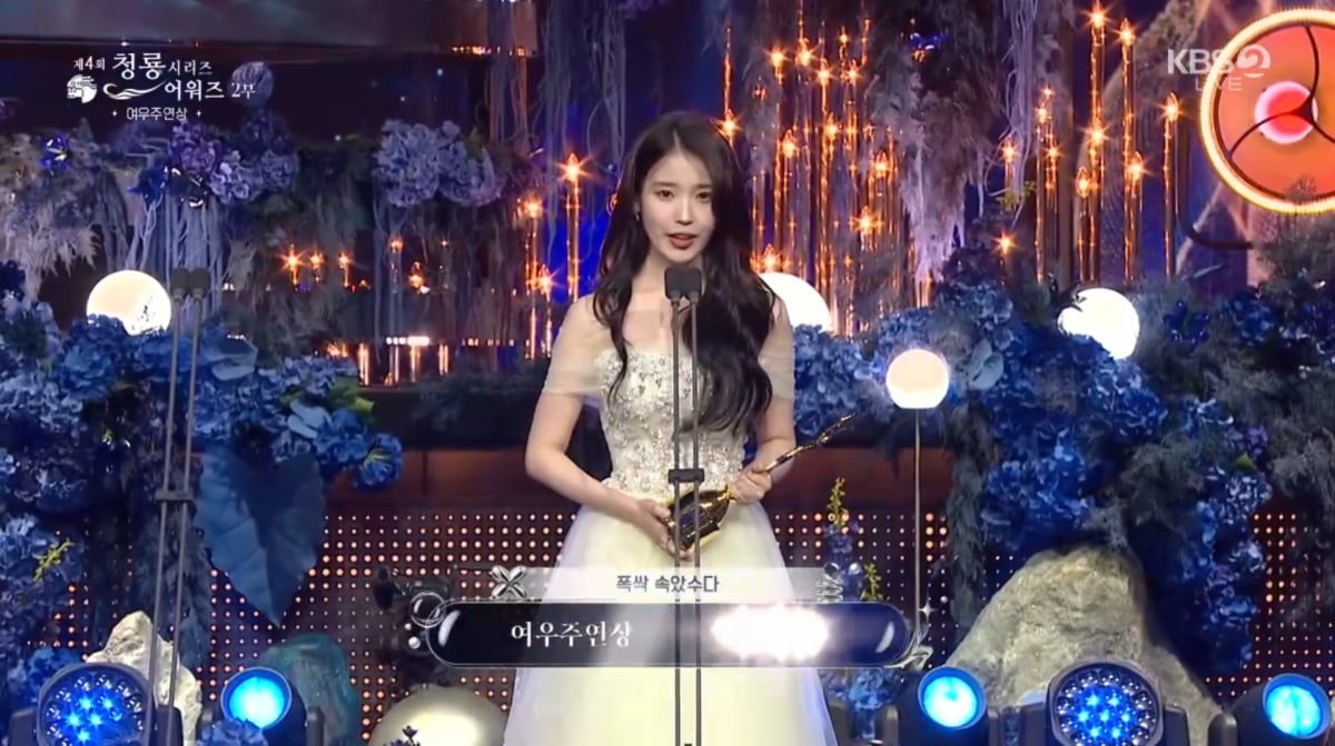 IU Wins Best Actress at the 4th Blue Dragon Series Awards for Netflix's 'You Have Done Well'