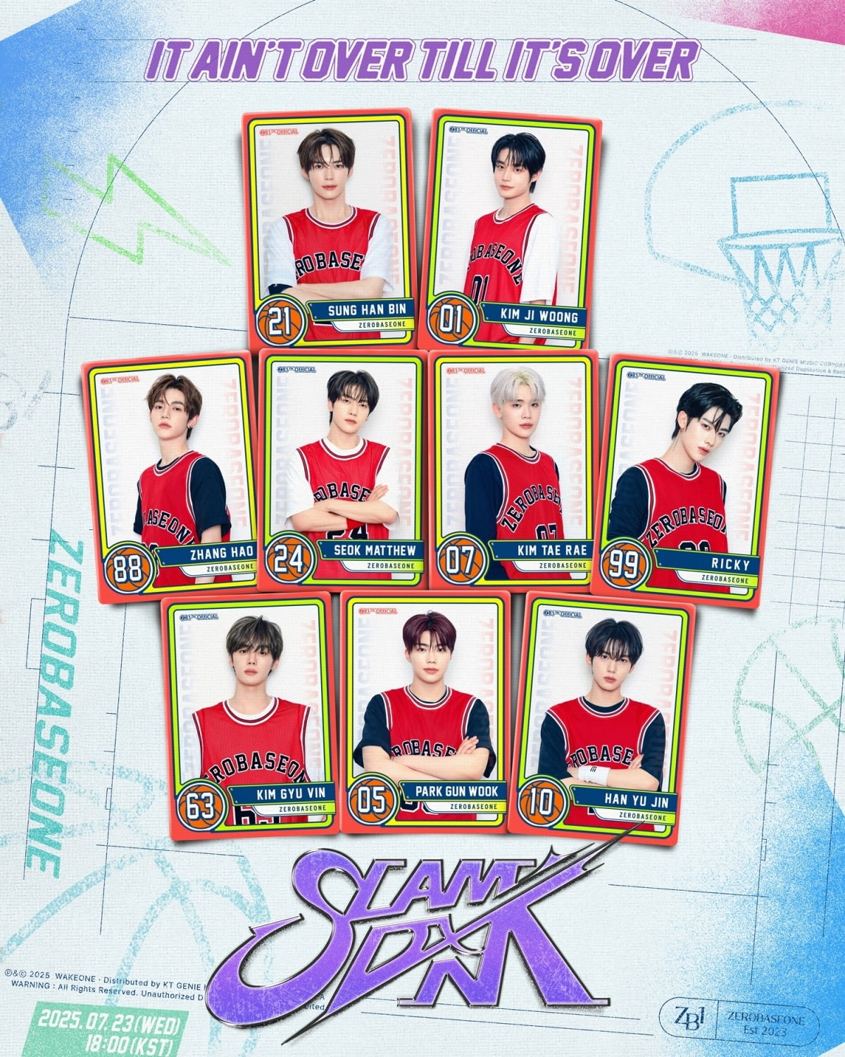 ZEROBASEONE Teases September Comeback with 'SLAM DUNK' Pre-Release Track