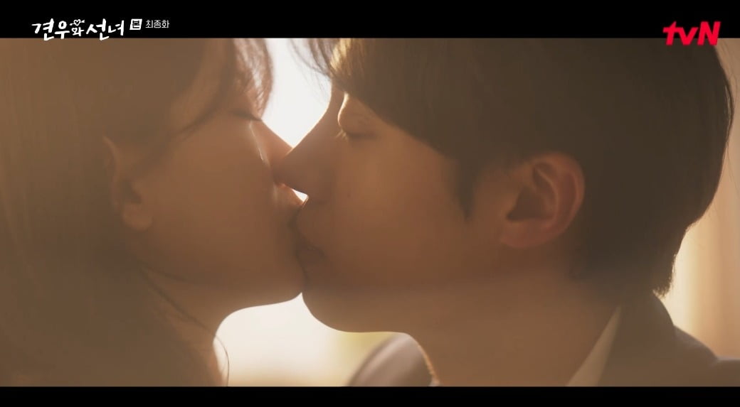 A Dreamy Encounter: Choo Young-woo and Jo Yi-hyun Share a Tender Kiss in 'Gyeonwoo and Seonnyeo'