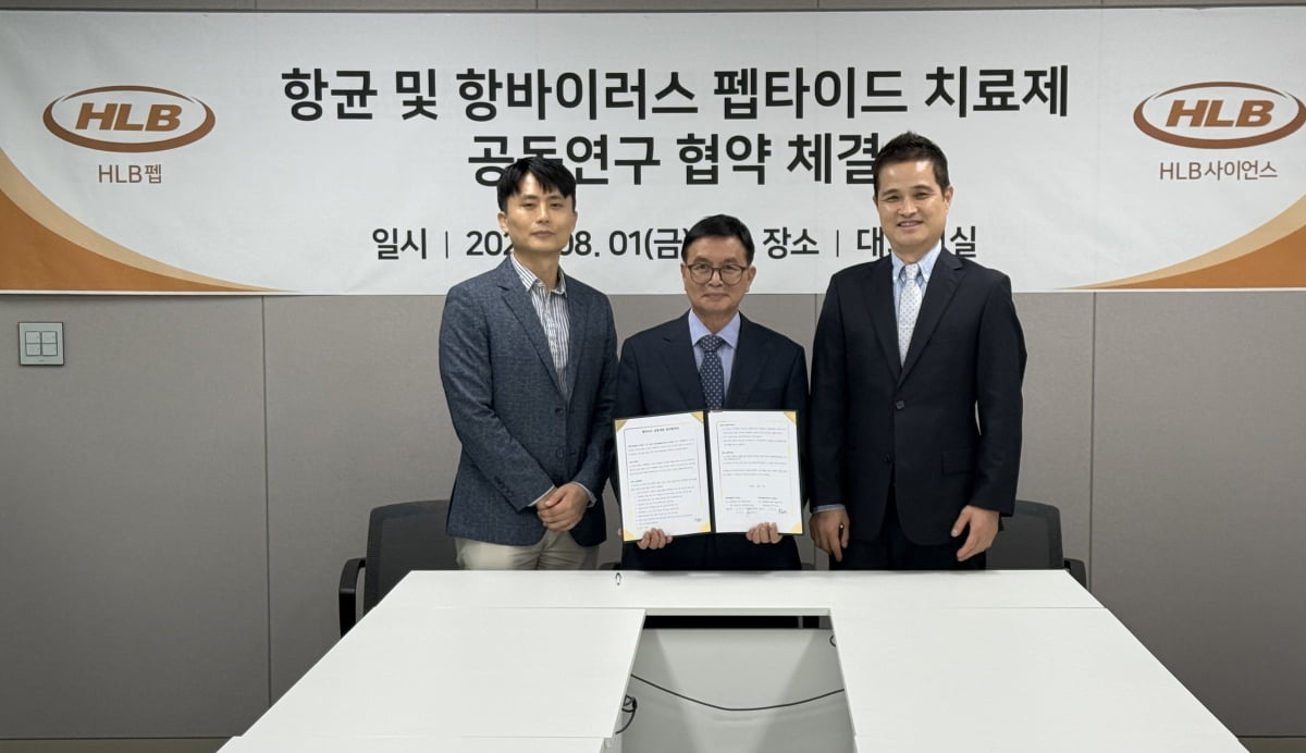HLB펩–HLB사이언스, 항균 펩타이드 치료제 공동 개발 나선다