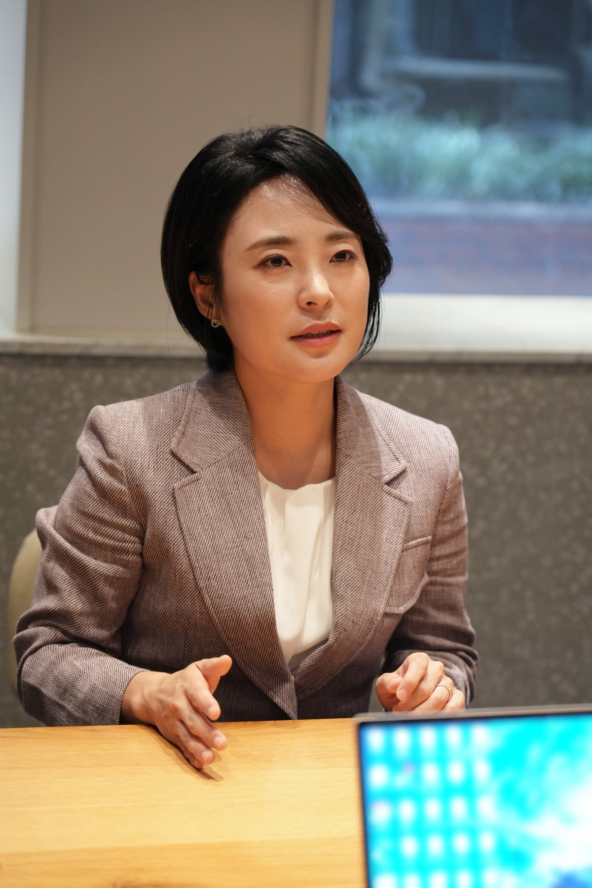 지난 4일 손수조 국민의힘 청년 최고위원이 한경닷컴과 인터뷰하고 있다. / 사진=손 후보 측 제공