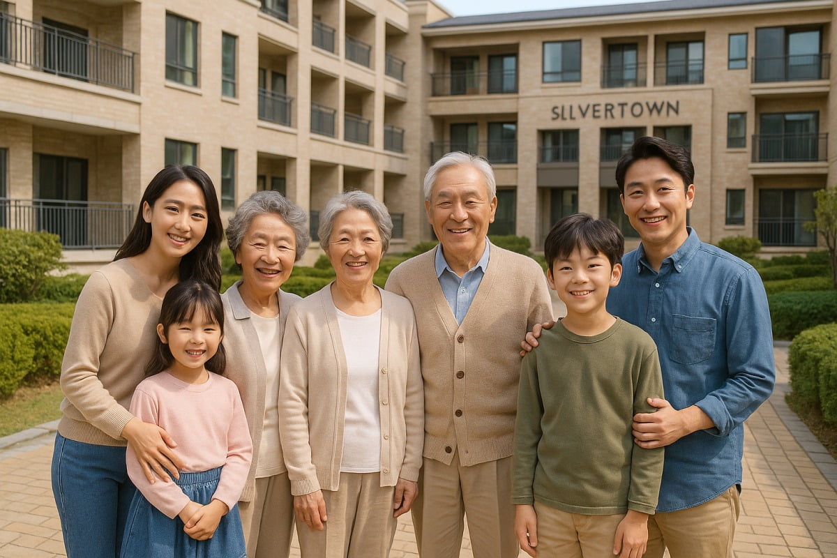 챗GPT가 생성한 세대 공존형 실버타운 이미지. 사진=챗GPT