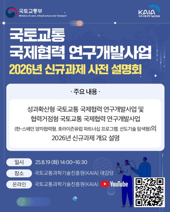 국토부, 100억 투입 국제 R&D 설명회…'호라이즌 유럽' 참여 문 연다