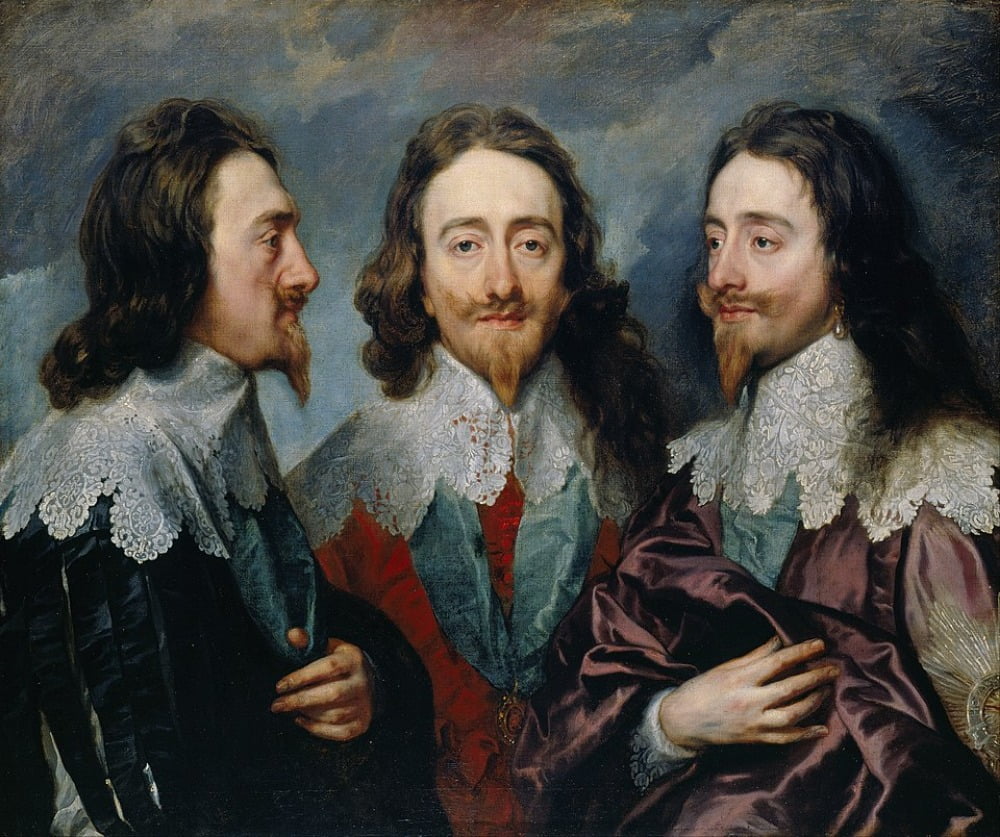 안토니 반 다이크 <Triple Portrait of Charles 1> (1635 - 1636경) © 영국 왕립 컬렉션 / 사진출처. Google Art & Culture