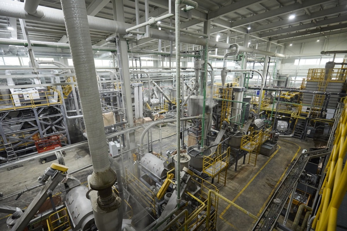 삼양에코테크의 재활용 페트칩 생산공장. 삼양패키징 제공