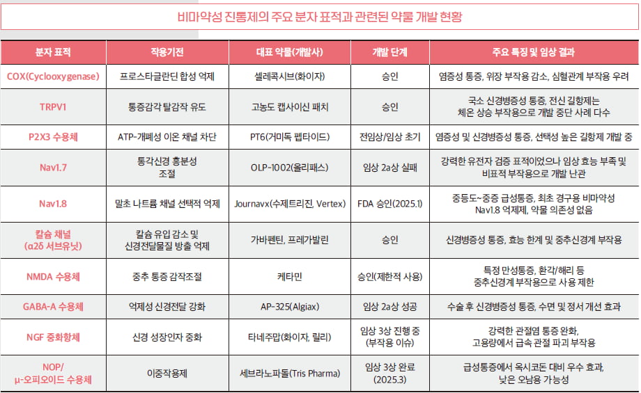 [COVER STORY - ANALYSIS] 비마약성 진통제: 작용기전 기반 차세대 진통제 개발의 현재와 미래