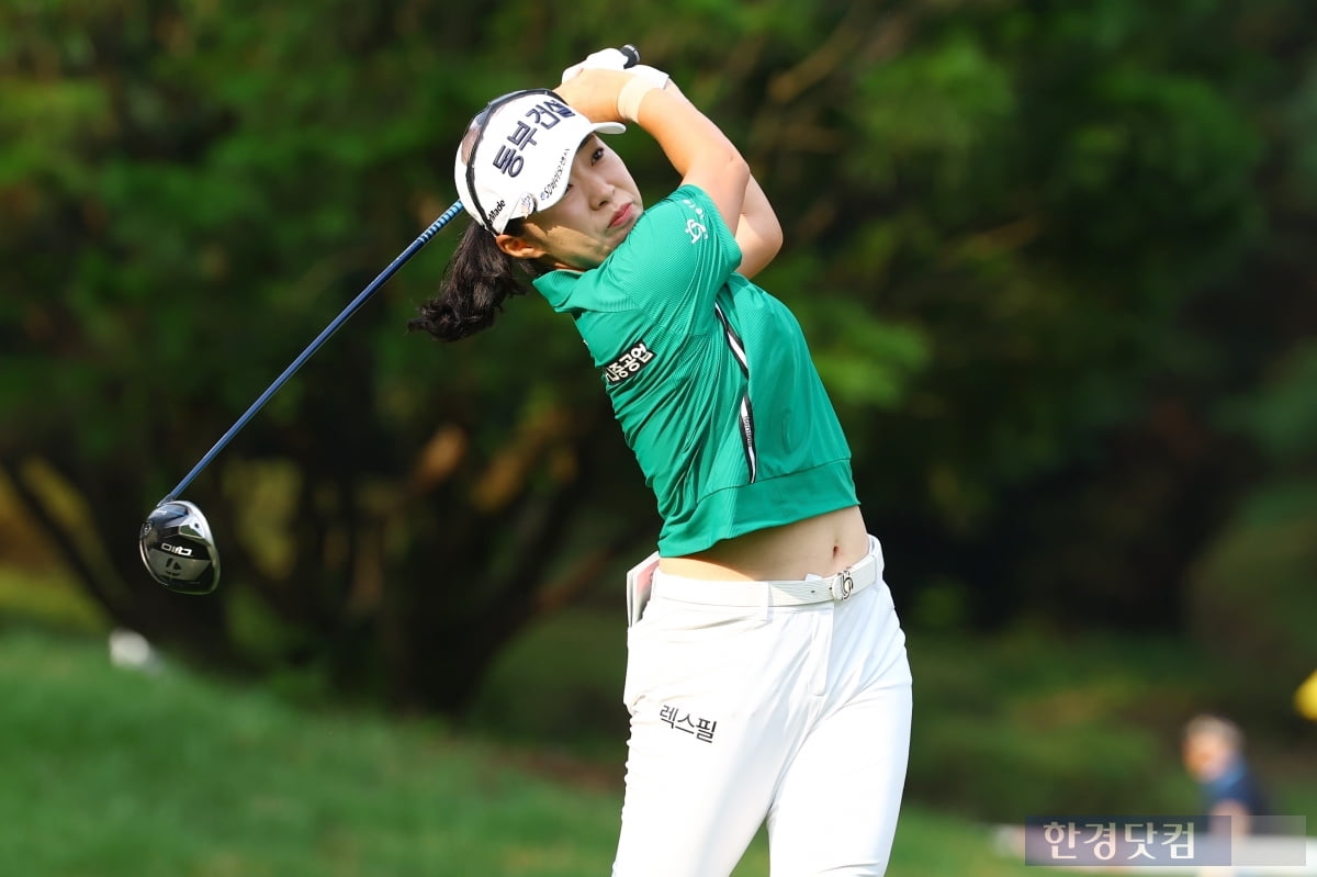 [포토] 김수지, '나의 계절이 다가온다' (BC카드·한경 레이디스컵 2025)