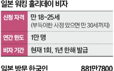 "日 워킹 홀리데이 두 번 간다…韓·日 정상회담서 합의키로"