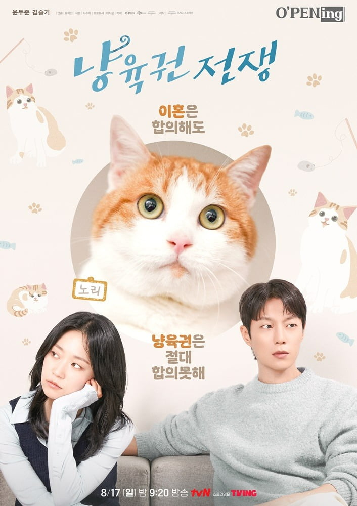 ユン・ドゥジュンとキム・スルギ、ドラマ『猫の親権戦争』で再び共演!猫の養育権を巡るロマンティックコメディ