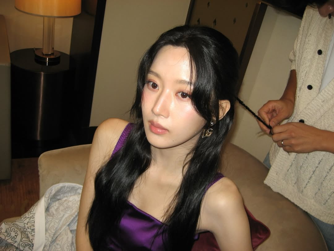 Actress Mun Ka-young Stuns in Purple Dress on Instagram