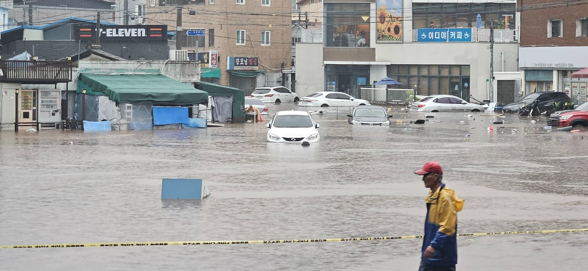 지난달 침수된 대구 북구 노곡동 일대 모습. 사진=뉴스1