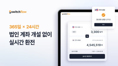 스위치원, '스위치플로우' 법인환전 서비스 출시