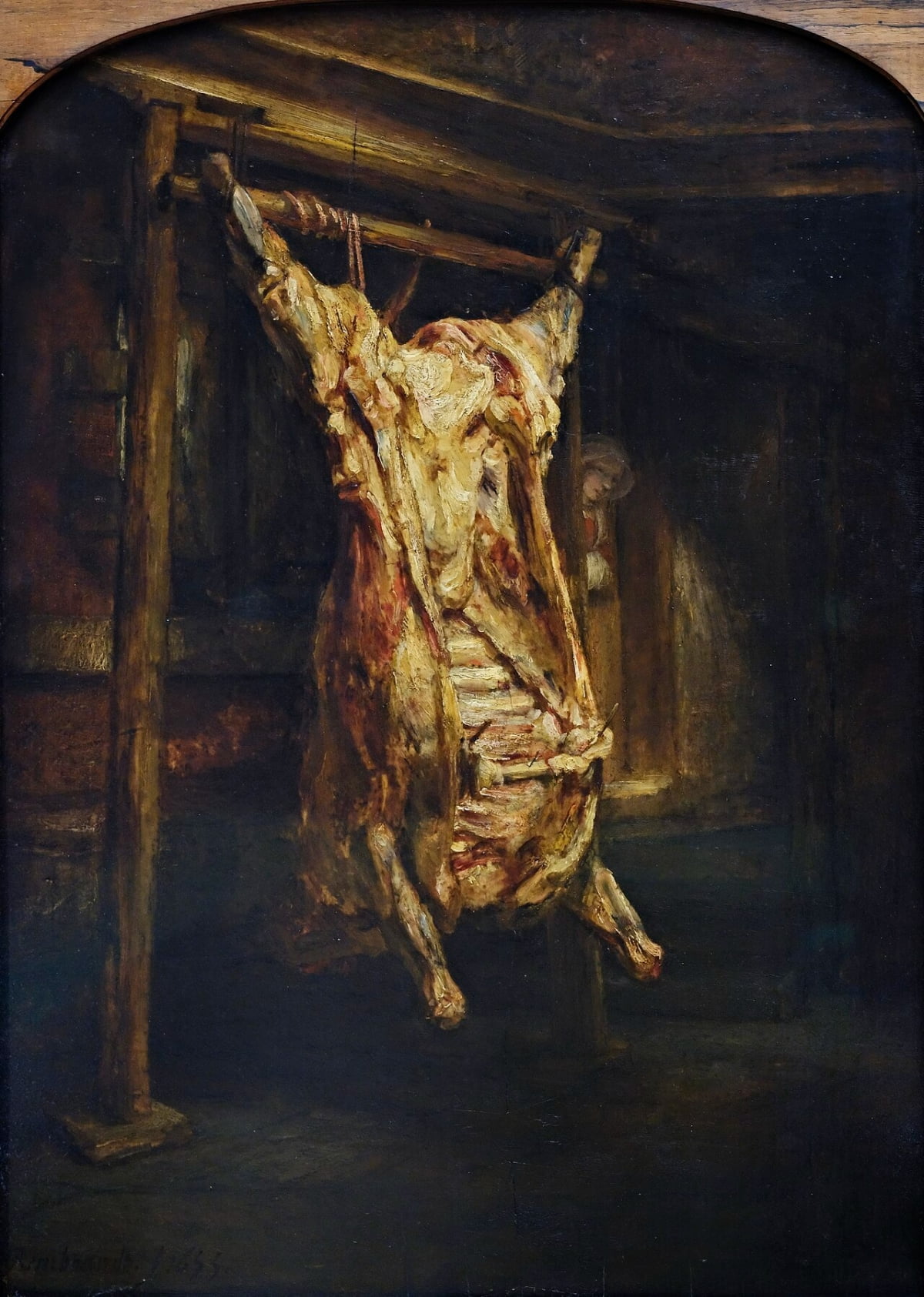 렘브란트의 '도살된 소'(1655). 수틴을 비롯해 프랜시스 베이컨 등 숨낳은 후대 예술가에게 영감을 준 작품이다. /루브르