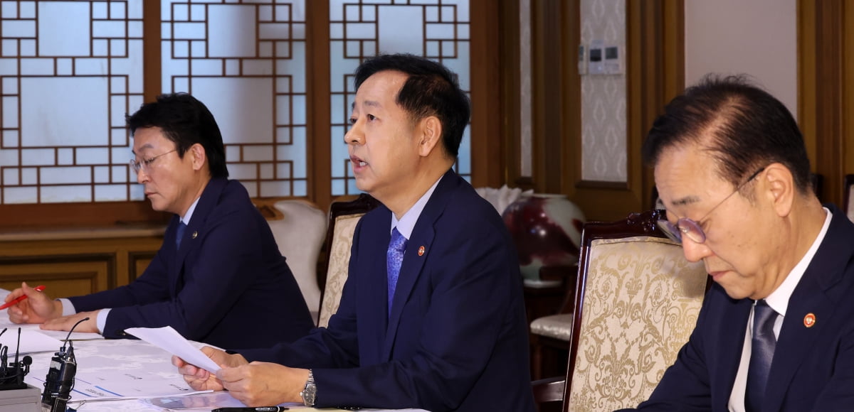 [포토] 부동산관계장관회의 참석한 구윤철 부총리
