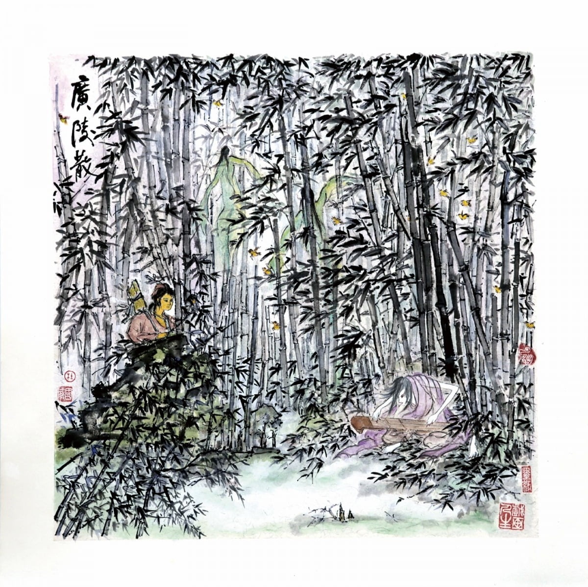 광둥오페라 '죽림애전기' 무대에 사용된 두국위(Raymond To)의 그림 / 사진 제공. Raymond To. 