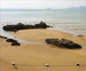 부산 바다를 전시장으로 활용한 미술 전시. 부산비엔날레조직위원회 제공