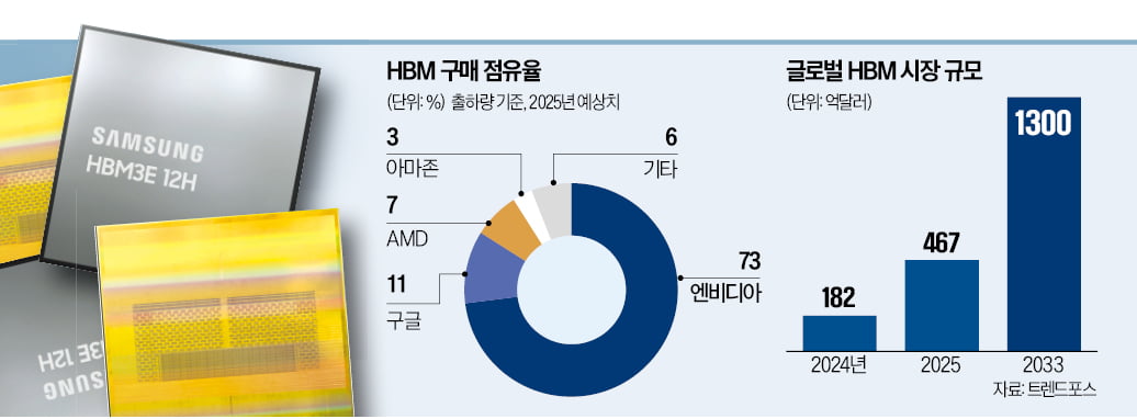 1년반 만에 '엔비디아 벽' 뚫은 삼성…HBM3E 12단 공급한다