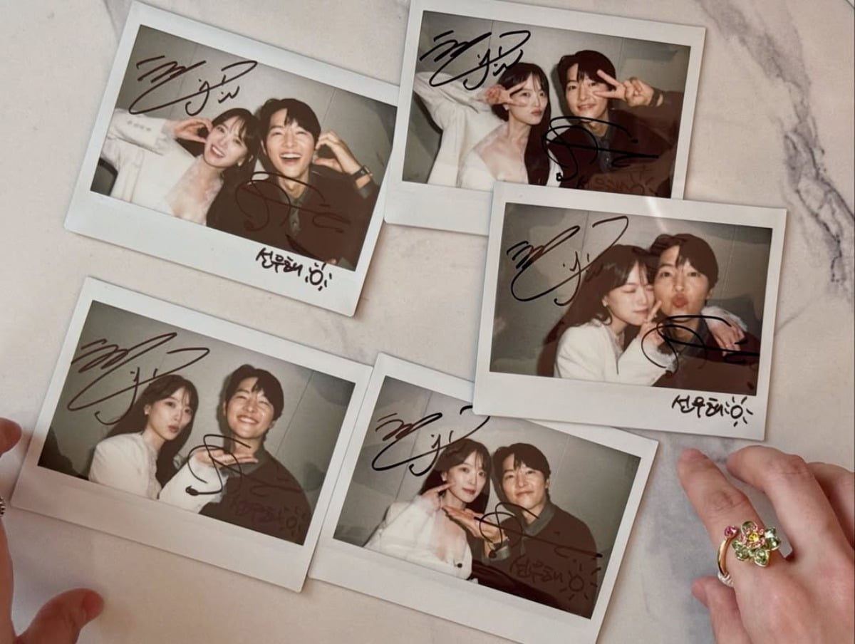 Chun Woo-hee Shares Playful Polaroids with Song Joong-ki, Showcasing Their Chemistry