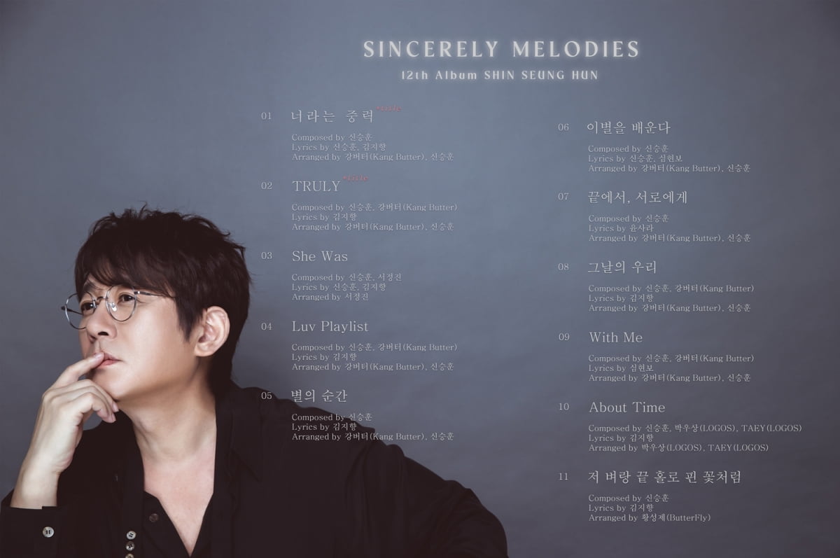 Shin Seung-hun Unveils Tracklist for 12th Studio Album 'SINCERELY MELODIES'