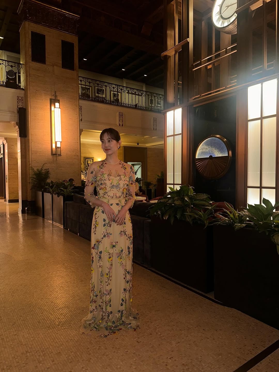 Shin Hyun-bin Dazzles in Floral Embroidered Dress at TIFF