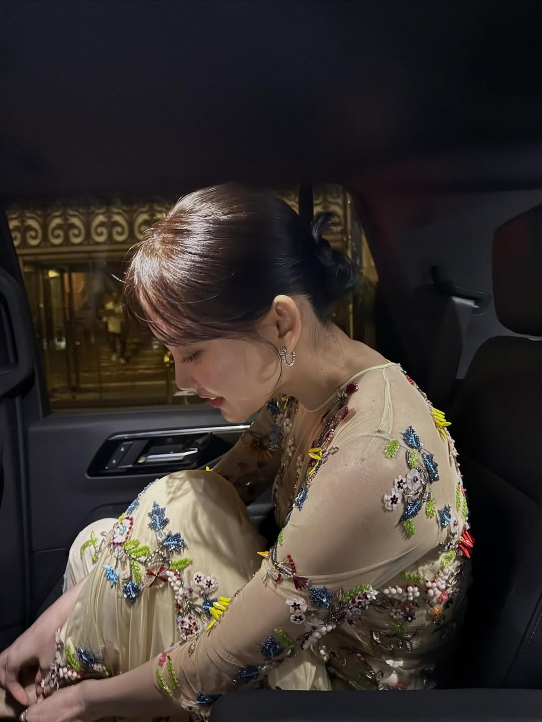 Shin Hyun-bin Dazzles in Floral Embroidered Dress at TIFF
