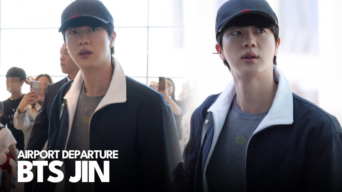 BTS's Jin Departs for Milan Fashion Week Gucci Event