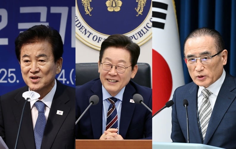 정동영 통일부 장관, 이재명 대통령, 위성락 대통령실 안보실장  / 사진=연합뉴스