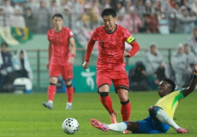 손흥민, 韓 축구 새 역사 썼지만…브라질에 0-5 대패